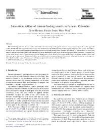 Succession Pattern of Carrion-Feeding Insects in Paramo, Colombia