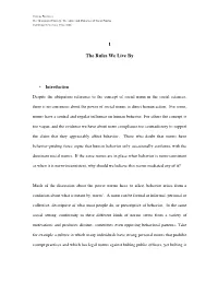 The Nature and Dynamics of Social Norms Cambridge University Press 2006