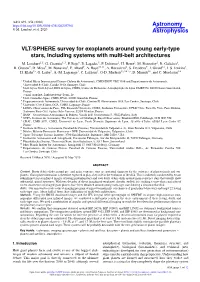 VLT/SPHERE Survey for Exoplanets Around Young Early-Type Stars, Including Systems with Multi-Belt Architectures M
