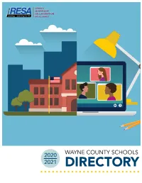 Wayne County Schools Directory 2020-21 | 1 Chad Rider, Manager of Technology Operations