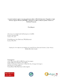 A Mixed Methods Study to Test the Preliminary Effect of World