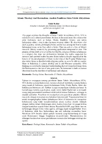 Analisis Pemikiran Sutan Takdir Alisyahbana Abdul Kohar Abstract