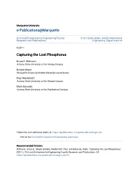 Capturing the Lost Phosphorus