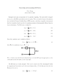 Generating and Measuring Bell States Β