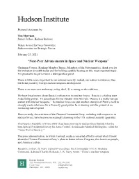 “Near-Peer Advancements in Space and Nuclear Weapons”