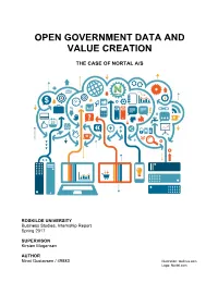 Open Government Data and Value Creation