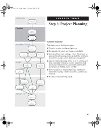 Step 3: Project Planning Planning 2 Enterprise Infrastructure Evaluation