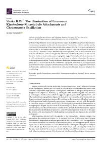 The Elimination of Erroneous Kinetochore-Microtubule Attachments and Chromosome Oscillation