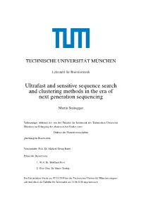 Ultrafast and Sensitive Sequence Search and Clustering Methods in the Era of Next Generation Sequencing