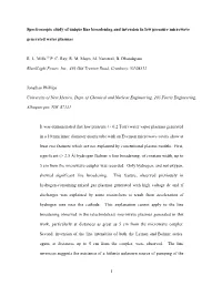 1 Spectroscopic Study of Unique Line Broadening and Inversion in Low