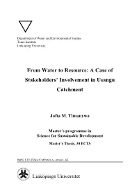 From Water to Resource: a Case of Stakeholders' Involvement In