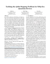 Tackling the Qubit Mapping Problem for NISQ-Era Quantum Devices