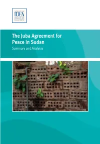 The Juba Agreement for Peace in Sudan Summary and Analysis