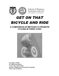 Get on That Bicycle and Ride