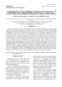 Journal of Growth Performance of Three