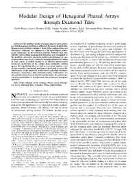 Modular Design of Hexagonal Phased Arrays Through Diamond Tiles