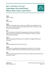 News Review ©British Broadcasting Corporation 2020 Bbclearningenglish.Com Page 1 of 6