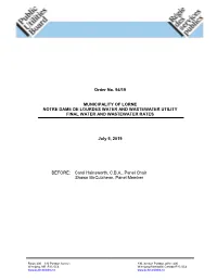 Order No. 94/19 MUNICIPALITY of LORNE NOTRE DAME DE