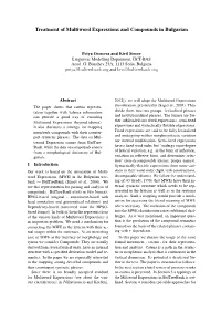 Treatment of Multiword Expressions and Compounds in Bulgarian