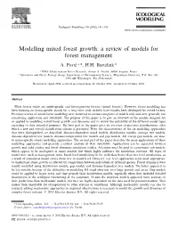 Modelling Mixed Forest Growth: a Review of Models for Forest Management