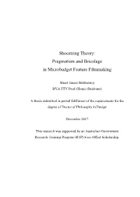 Pragmatism and Bricolage in Microbudget Feature Filmmaking