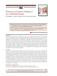 Prosumers and Emirecs: Analysis of Two Confronted Theories Prosumidores Y Emirecs: Análisis De Dos Teorías Enfrentadas