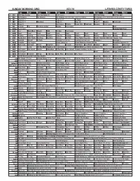 Sunday Morning Grid 8/21/16 Latimes.Com/Tv Times