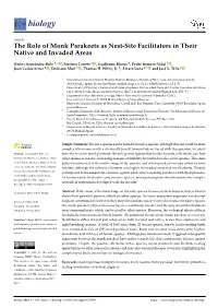 The Role of Monk Parakeets As Nest-Site Facilitators in Their Native and Invaded Areas