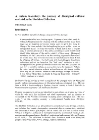 The Strehlow Collection—Visions Beyond the Horizon and Protocols