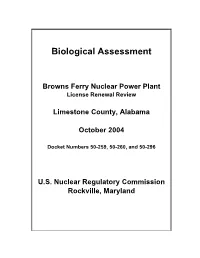 Environmental Report (ER) (TVA 2003) in Conjunction with Its Application for Renewal of the BFN Ols, As Provided for by the Following NRC Regulations