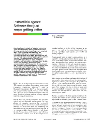 Instructible Agents: Software That Just Keeps Getting Better
