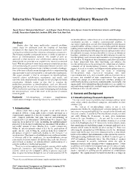 Interactive Visualization for Interdisciplinary Research