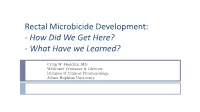 Anal Intercourse: Implications for Rectal Microbicides