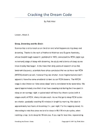 Cracking the Dream Code