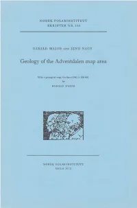 Geology of the Adventdalen Map Area
