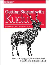 Getting Started with Kudu PERFORM FAST ANALYTICS on FAST DATA