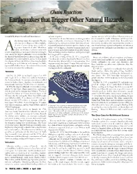 Earthquakes That Trigger Other Natural Hazards