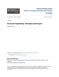 Structured Programming - Retrospect and Prospect