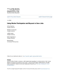 Using Worker Participation and Buyouts to Save Jobs