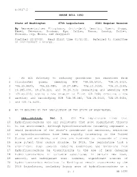 AN ACT Relating to Reducing Greenhouse Gas Emissions from 1