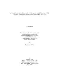 An Introduction to the Life and Music of Javier Busto and a Conductor’S Analysis of Missa Pro Defunctis (1997)