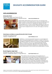 Delegate Accommodation Guide