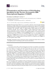 Determination and Dissection of DNA-Binding Specificity for The