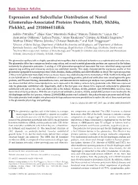 Expression and Subcellular Distribution of Novel Glomerulus-Associated Proteins Dendrin, Ehd3, Sh2d4a, Plekhh2, and 2310066E14rik