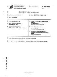 Group Transfer Polymerization Catalyzed by Mercury Compounds