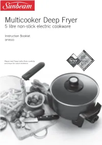 Multicooker Deep Fryer 5 Litre Non-Stick Electric Cookware