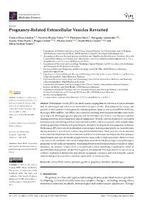 Pregnancy-Related Extracellular Vesicles Revisited