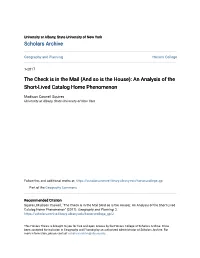 The Check Is in the Mail (And So Is the House): an Analysis of the Short-Lived Catalog Home Phenomenon