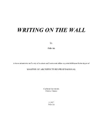 Writing on the Wall