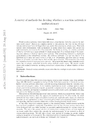 A Survey of Methods for Deciding Whether a Reaction Network